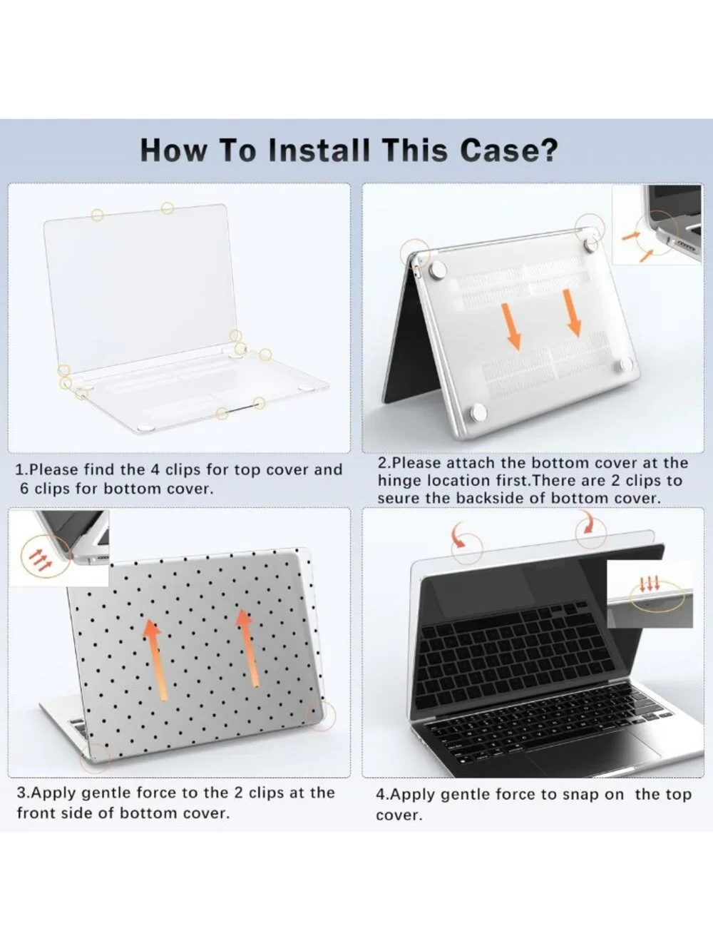 Cute Black Polka Dot Hard Shell Case for MacBook Air 13